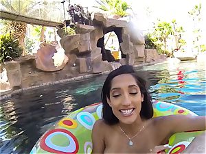 bathing suit hotty Chloe Amour fucked after a dip in the pool