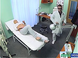 ash-blonde wannabe nurse banged by the physician